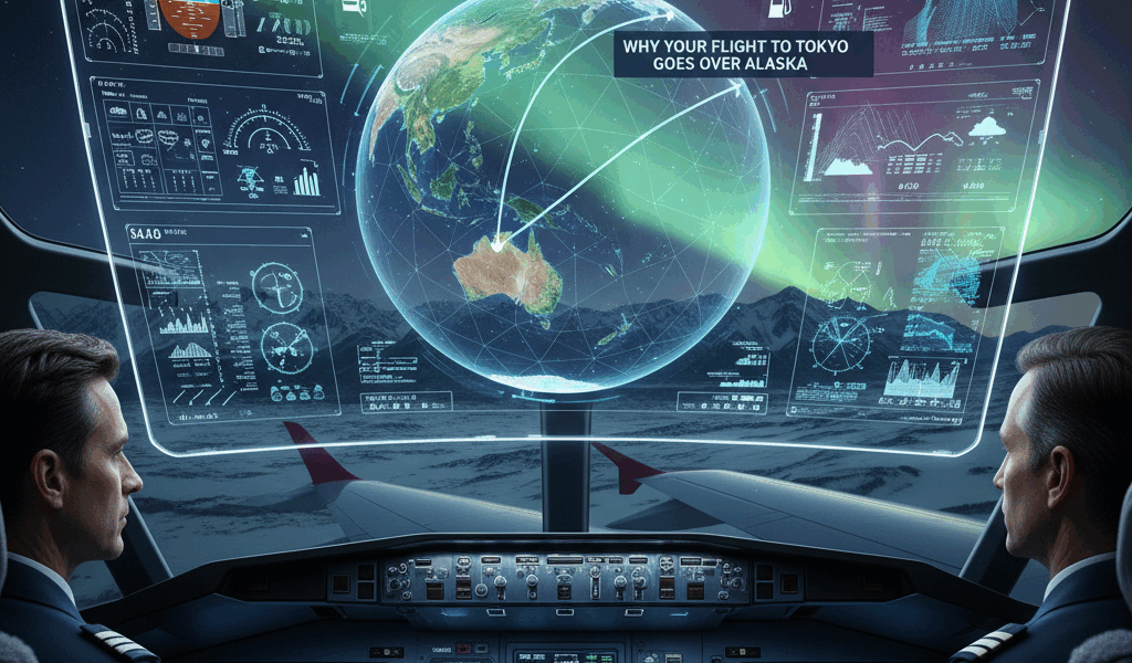 Why Your Flight to Tokyo Goes Over Alaska