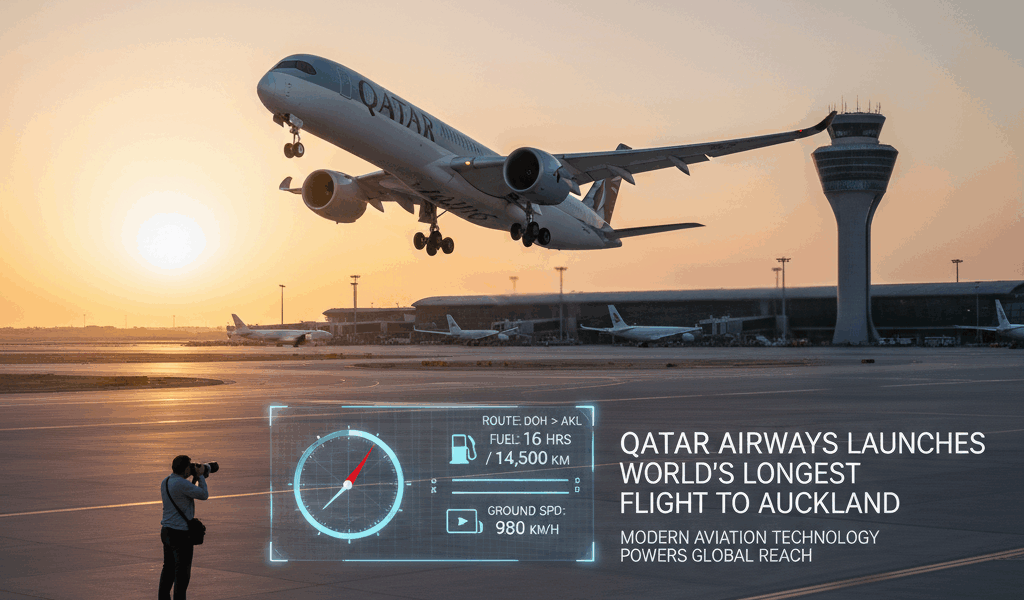 Qatar Airways Launches World Longest Flight to Auckland