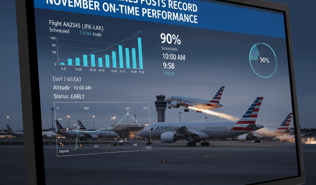 American Airlines Posts Record November On-Time Performance