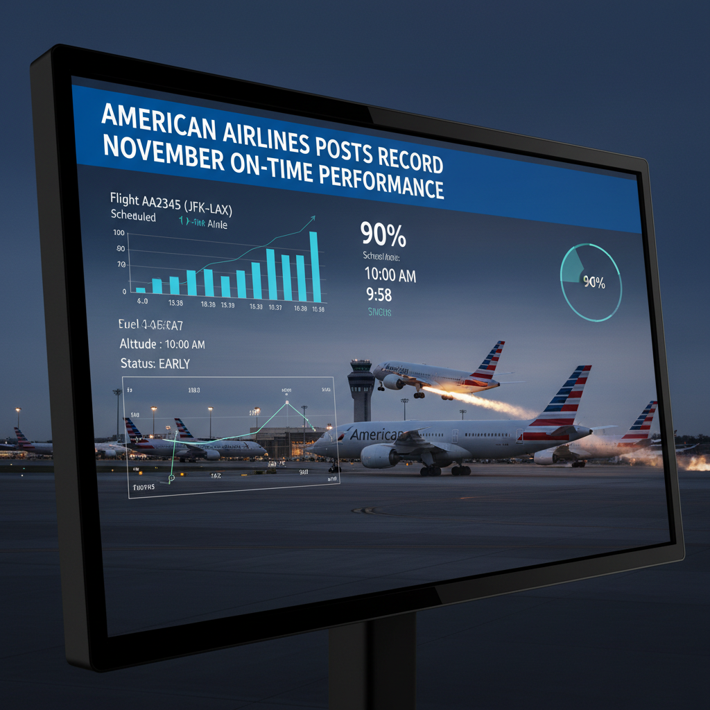 American Airlines Posts Record November On-Time Performance