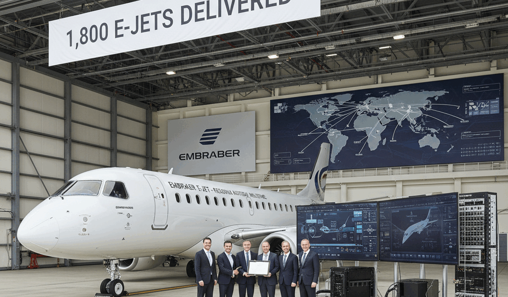 Embraer Delivers 1,800th E-Jet in Regional Aviation Milestone