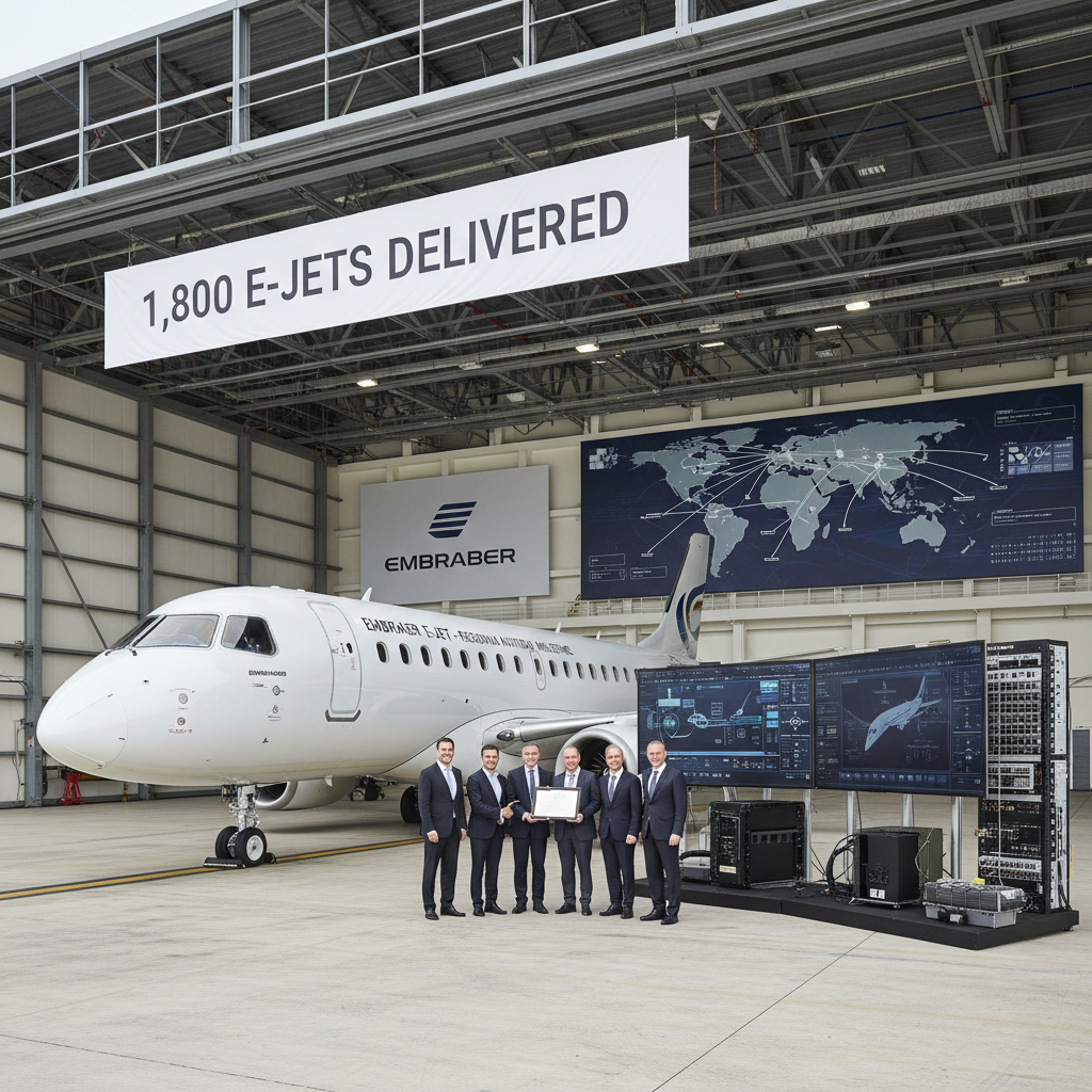 Embraer Delivers 1,800th E-Jet in Regional Aviation Milestone