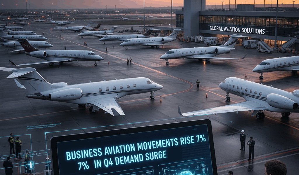 Business Aviation Movements Rise 7% in Q4 Demand Surge