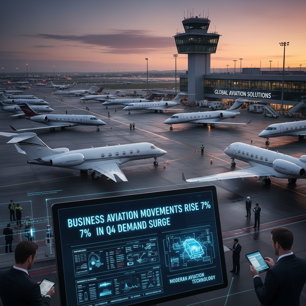 Business Aviation Movements Rise 7% in Q4 Demand Surge
