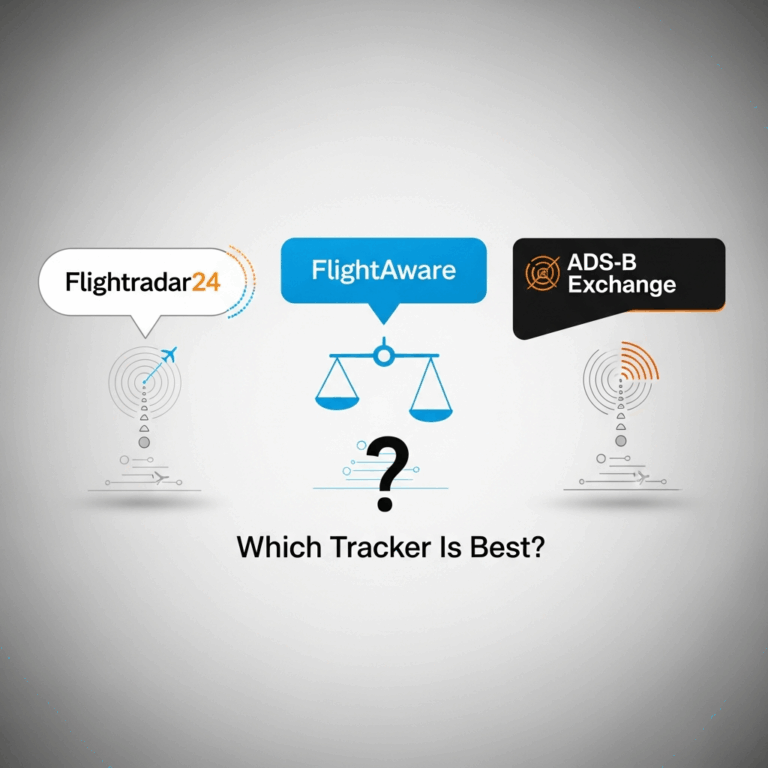 Professional photograph related to: Flightradar24 vs FlightAware vs ADS-B Exchange — Which Tracker I
